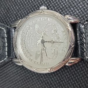 Black and silver watch